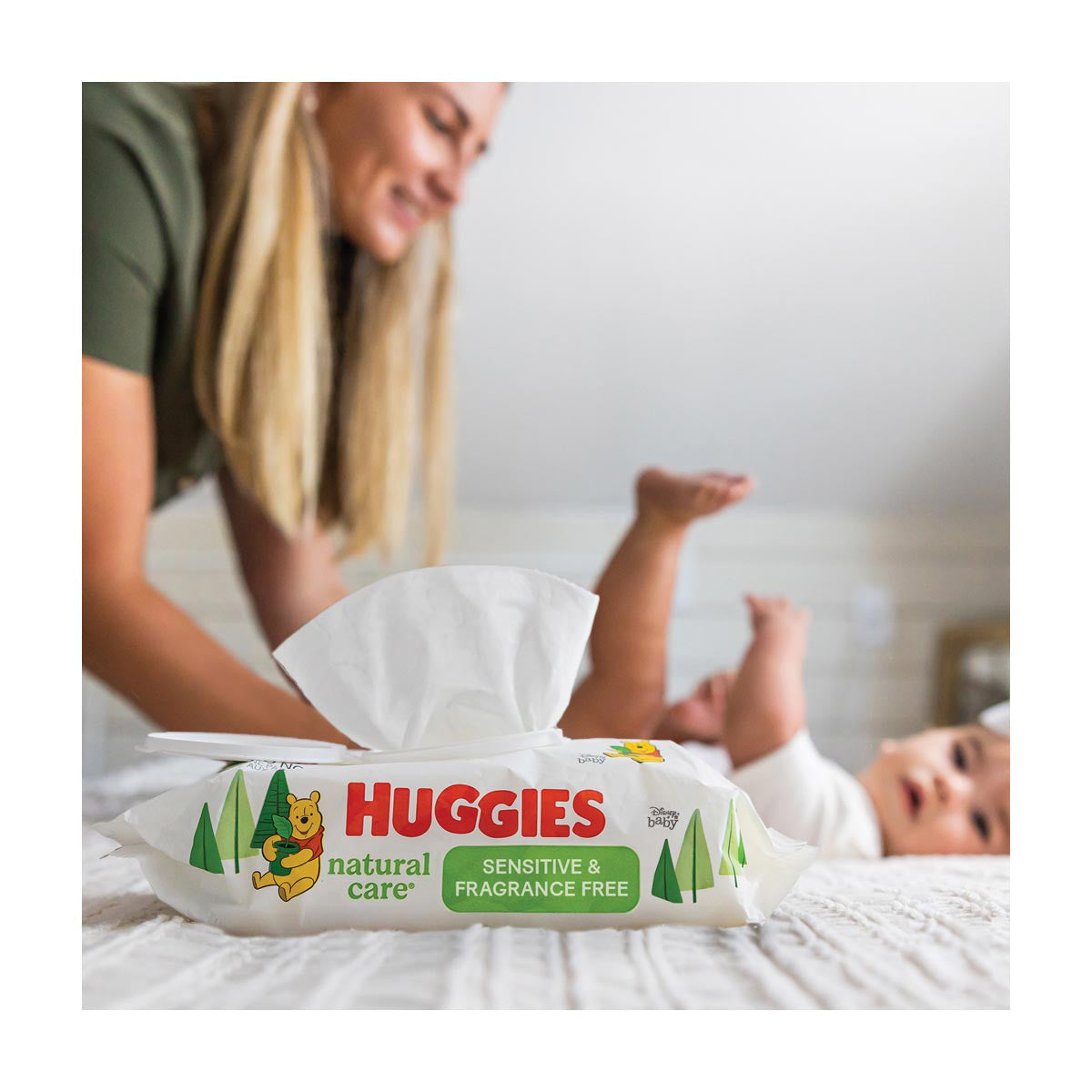 Huggies Natural Care Sensitive Baby Wipes, Unscented, 1 Flip-Top Pack (56 Wipes Total) (Select for More)