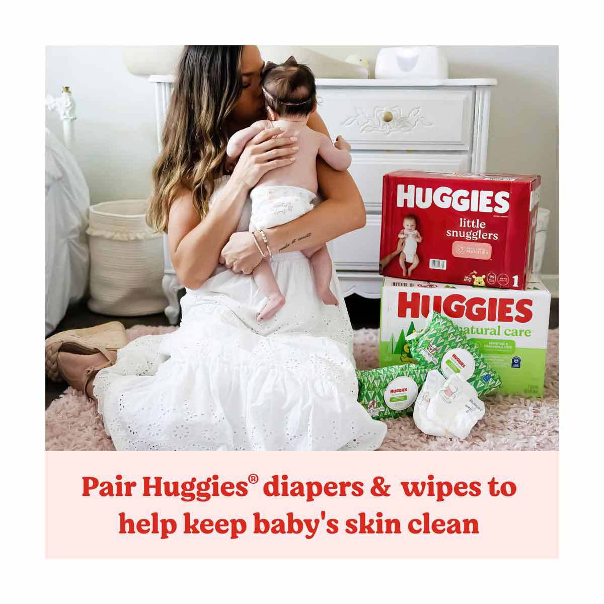Huggies Natural Care Sensitive Baby Wipes, Unscented, 1 Flip-Top Pack (56 Wipes Total) (Select for More)