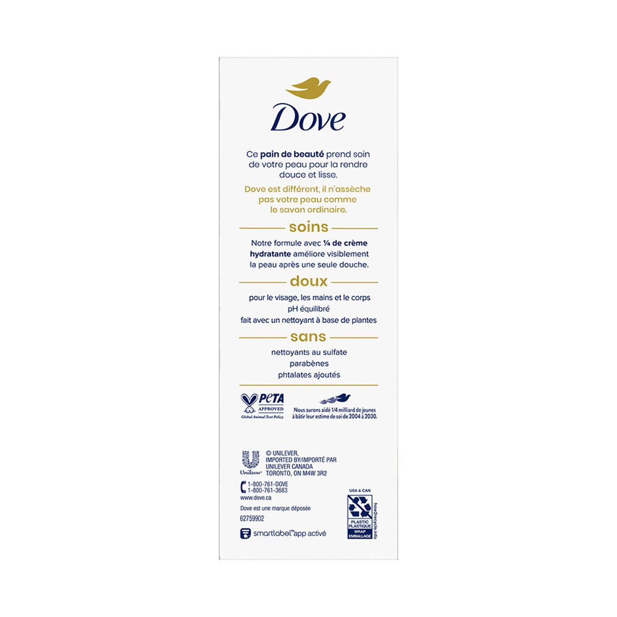 Dove Beauty Bar Soap, Original, 3.17 oz, 6 ct