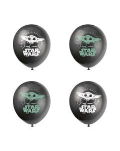 Unique 12" Latex Star Wars The Mandalorian The Child Baby Yoda Balloons, 8 ct