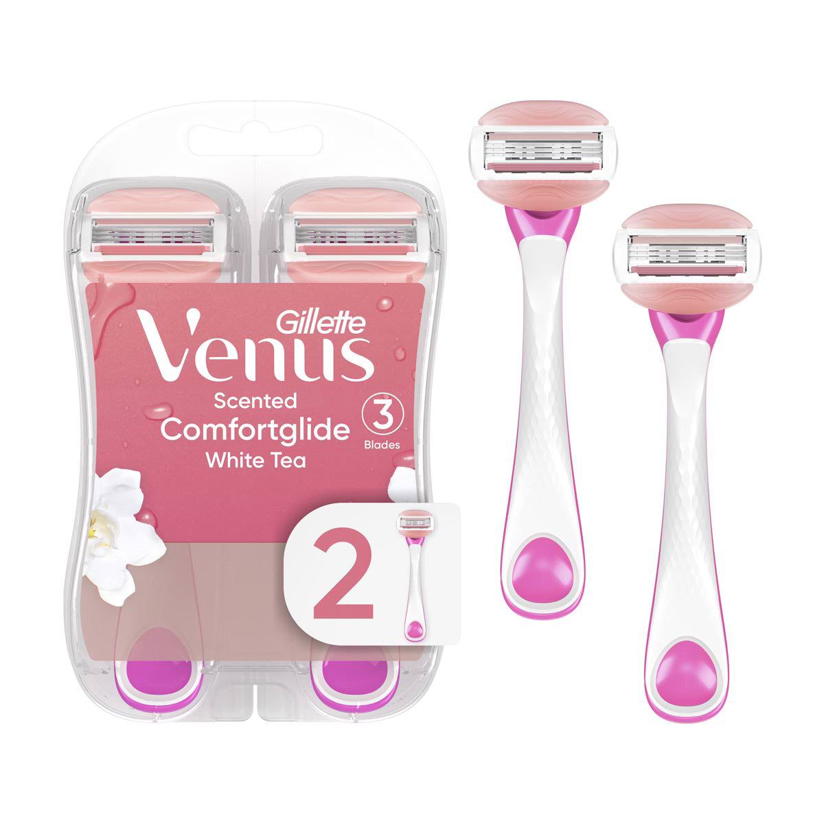 Venus ComfortGlide Women's Disposable Razors, 2 Count