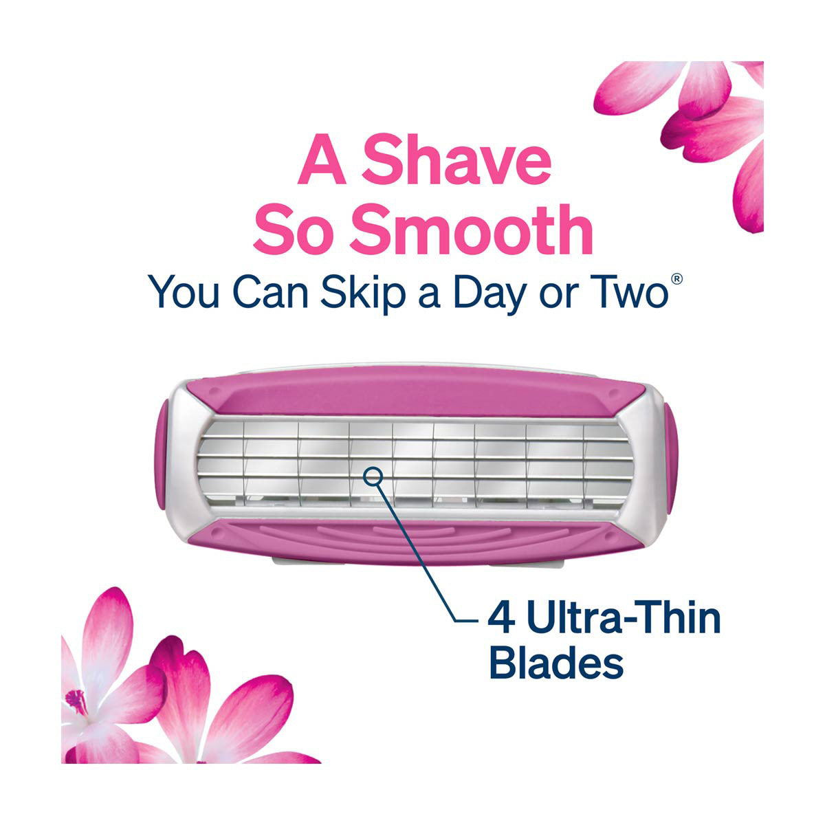 Schick Quattro for Women Razor, 1 Handle + 1 Refill