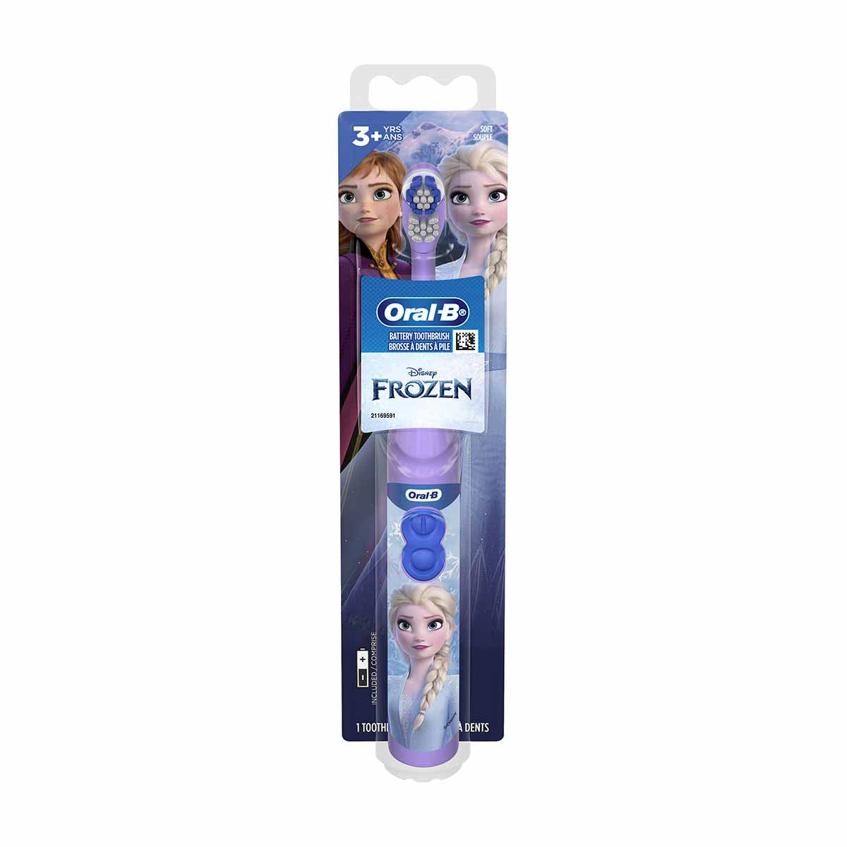 Oral-B Kid's Battery Toothbrush featuring Disney's Frozen, Soft Bristles, for Kids 3+