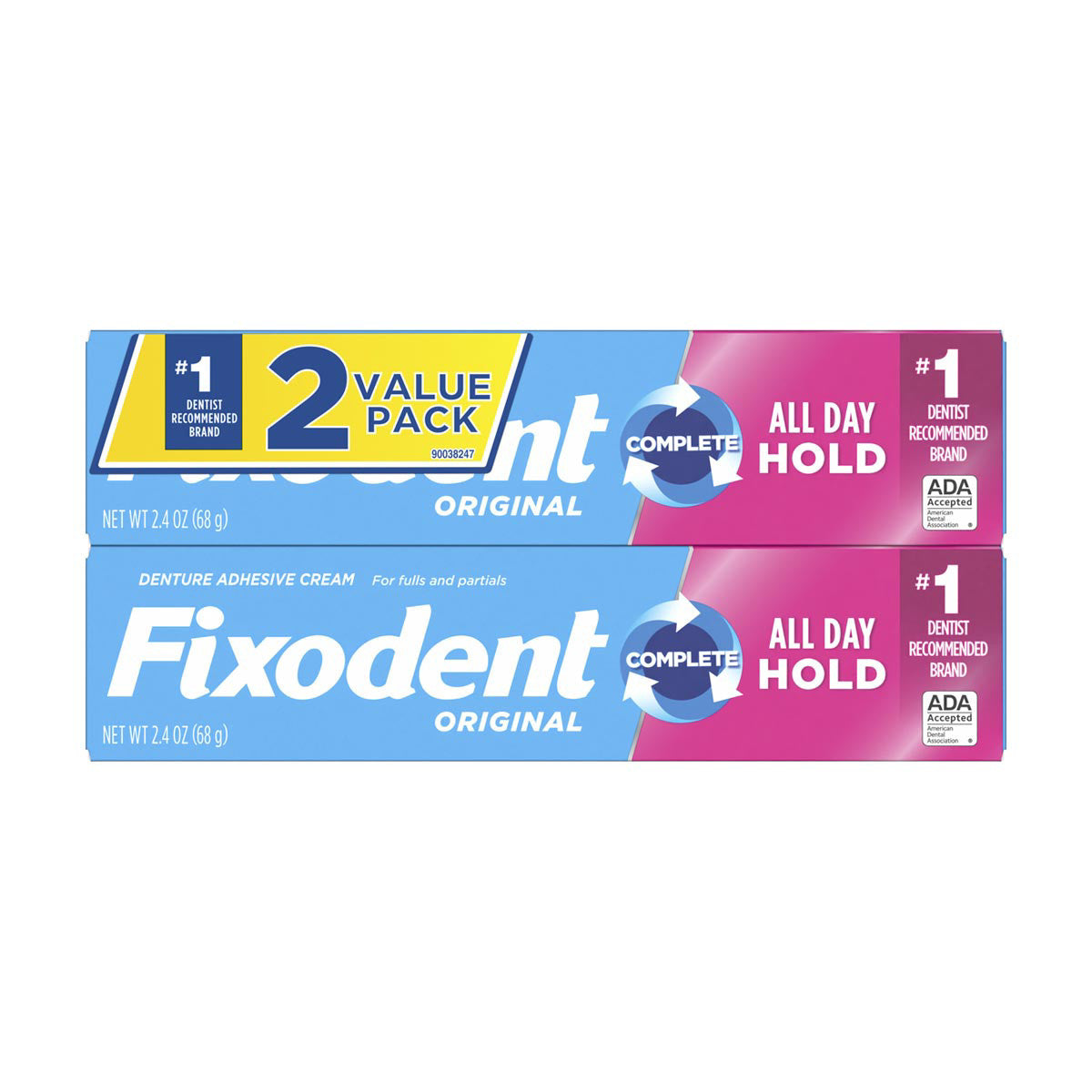 Fixodent Original Secure Denture Adhesive 2.4oz (Twin Pack)