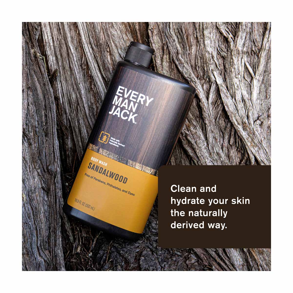 Every Man Jack Sandalwood Hydrating Body Wash, 13.5 oz