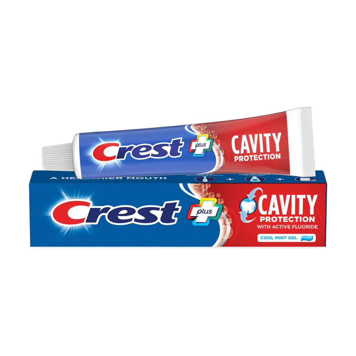 Crest Plus Cavity Protection Toothpaste Gel, Cool Mint, 5.7 oz