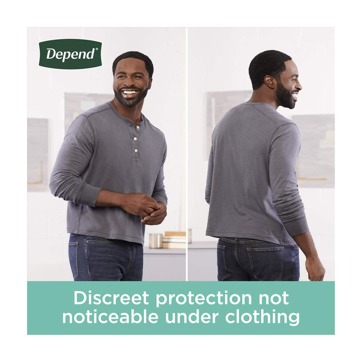 Depend Fresh Protection Adult Incontinence Underwear for Men, Disposable, Maximum, Small/Medium, Grey, 32 ct