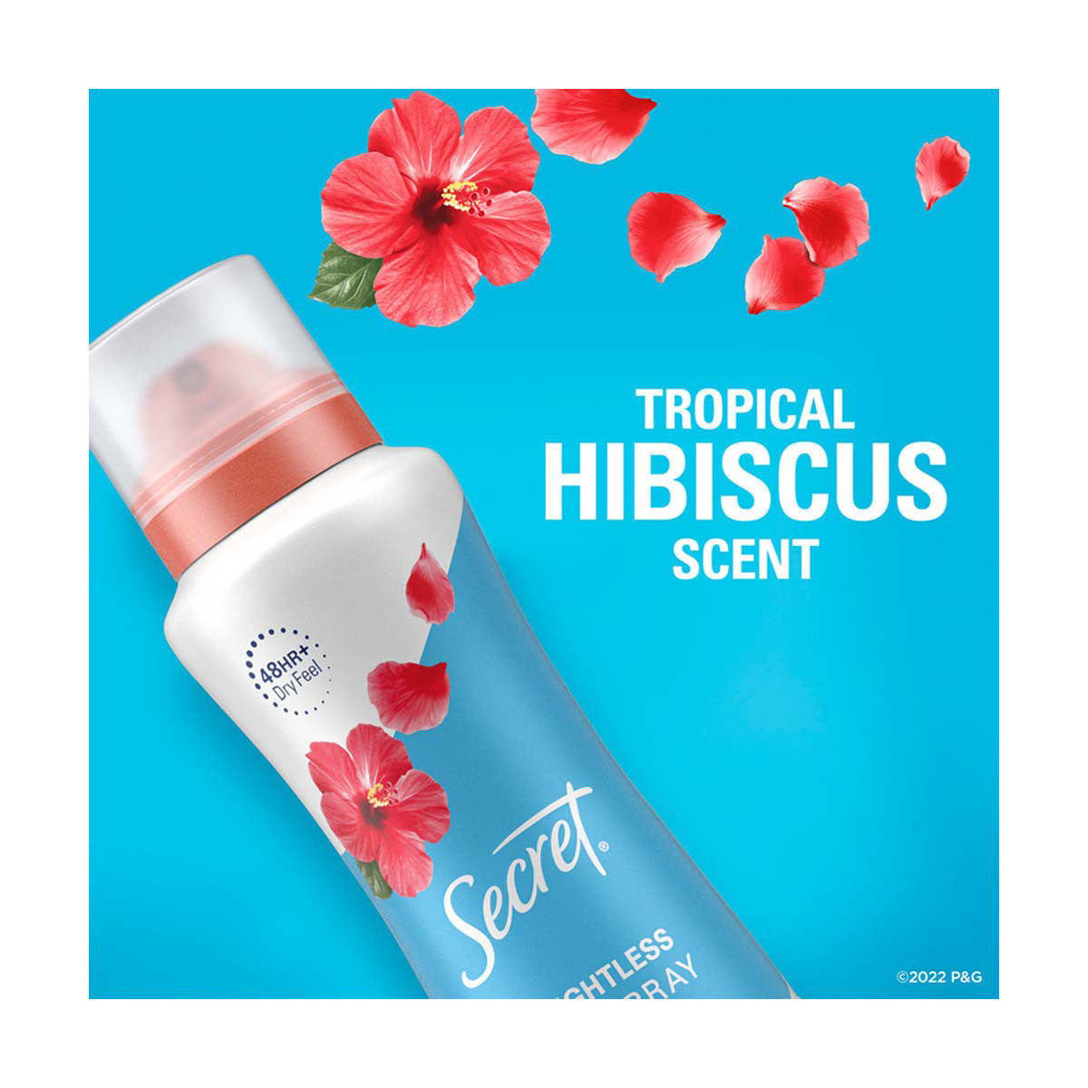 Secret Dry Spray Antiperspirant Deodorant, Tropical Hibiscus, 4.1 oz.