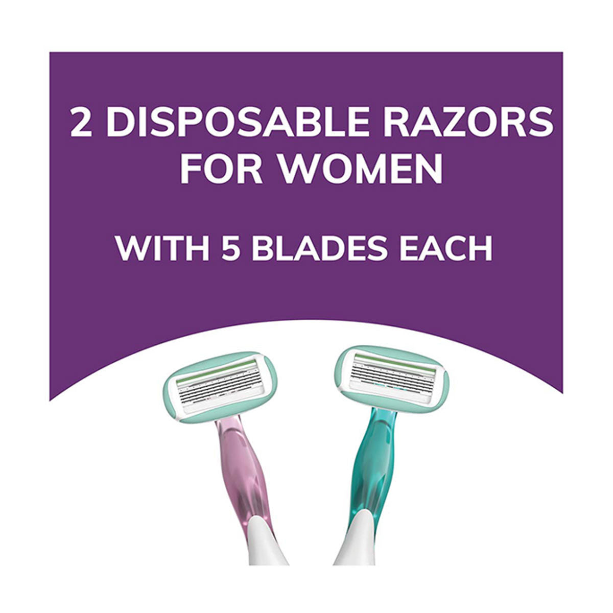 BIC Soleil Sensitive Advanced Women's Disposable 5 Blades Razors, 2 ct