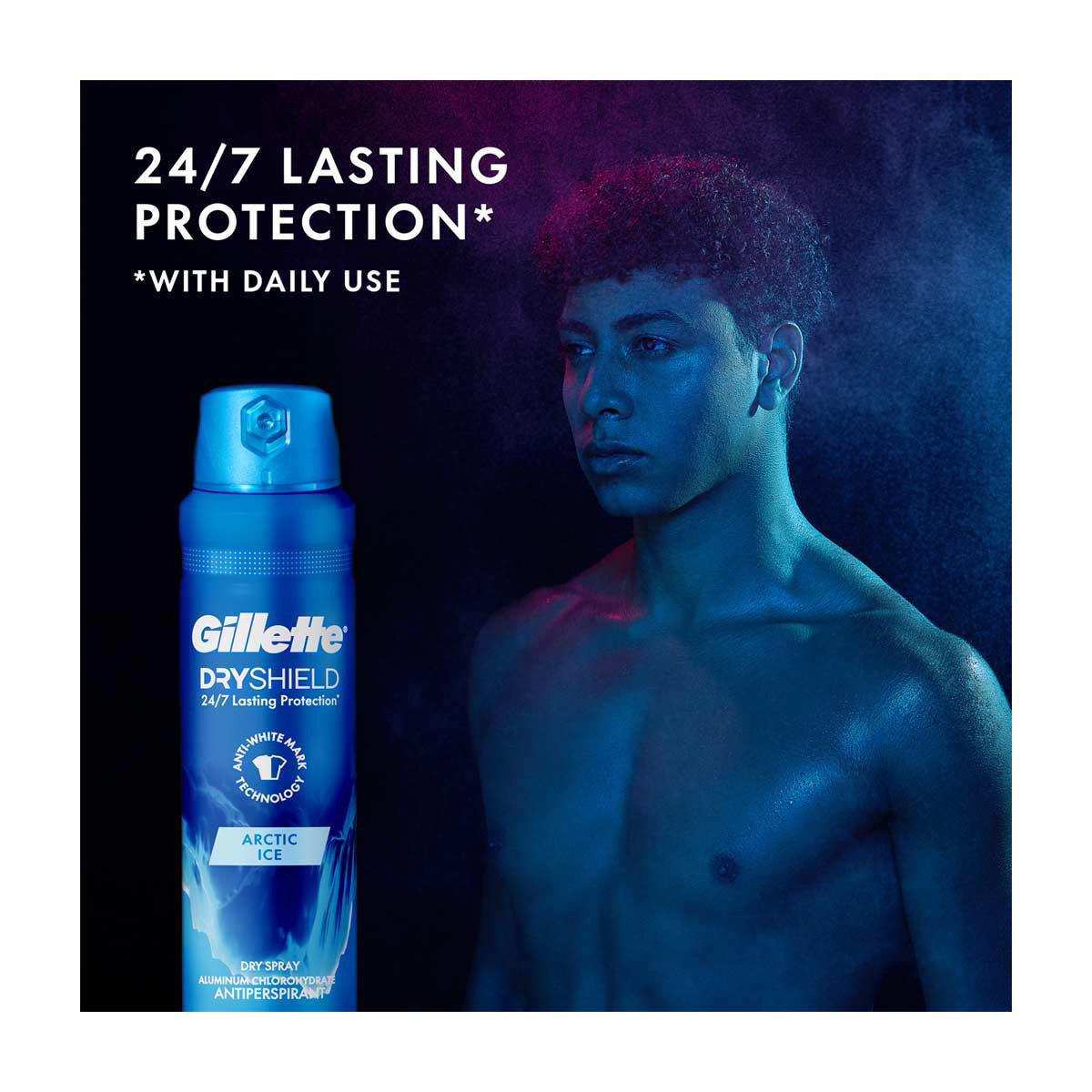 Gillette Dry Spray Antiperspirant and Deodorant for Men Arctic Ice 4.3oz