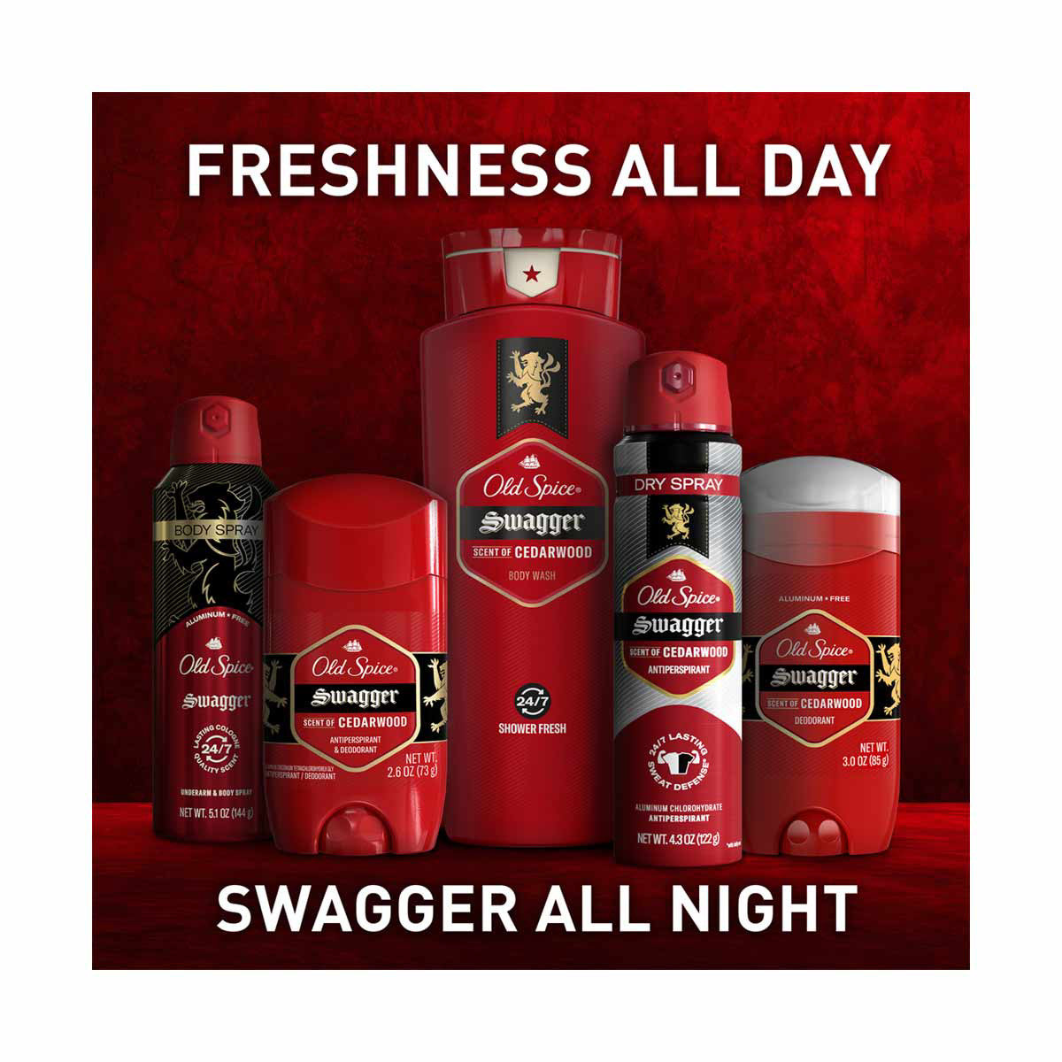 Old Spice Men's Body Wash, Swagger Scent of Confidence, 473 ml (16 fl oz)