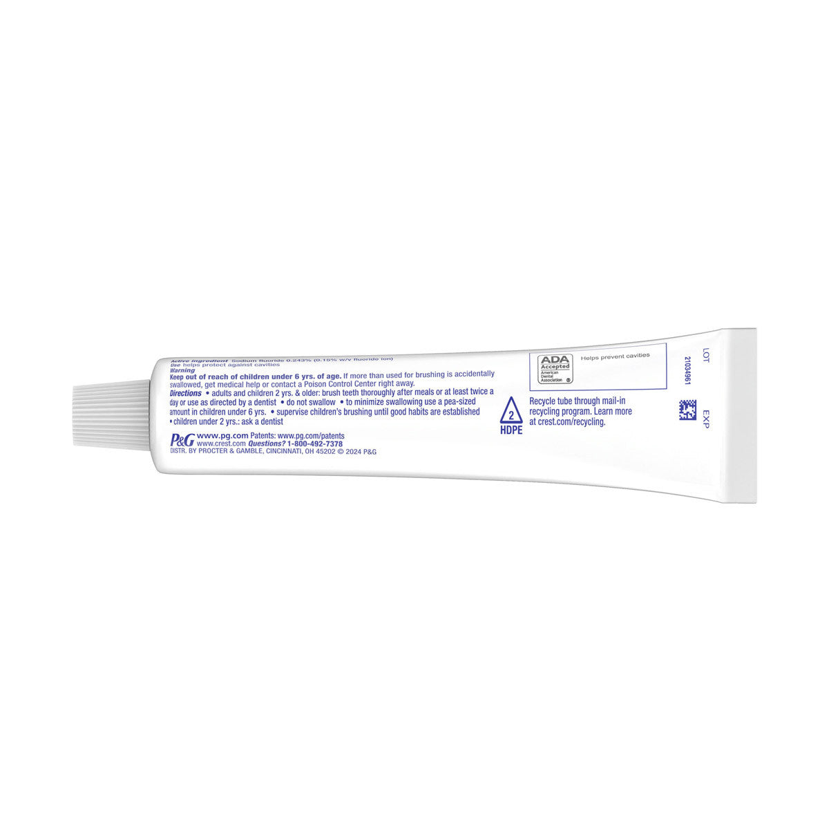 Crest Plus Cavity Protection Toothpaste Gel, Cool Mint, 5.7 oz