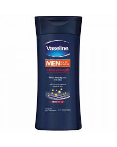 Vaseline Men 24-Hour Moisture Extra Strength Body & Face Lotion 10 fl oz Squeeze Bottle