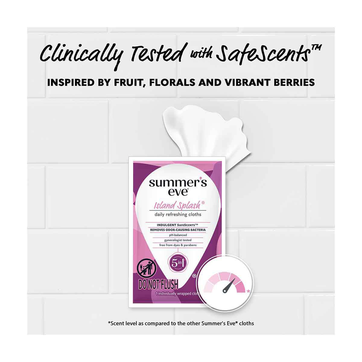 Summer's Eve Island Splash Daily Refreshing Cloths, pH-Balanced, 16 ct