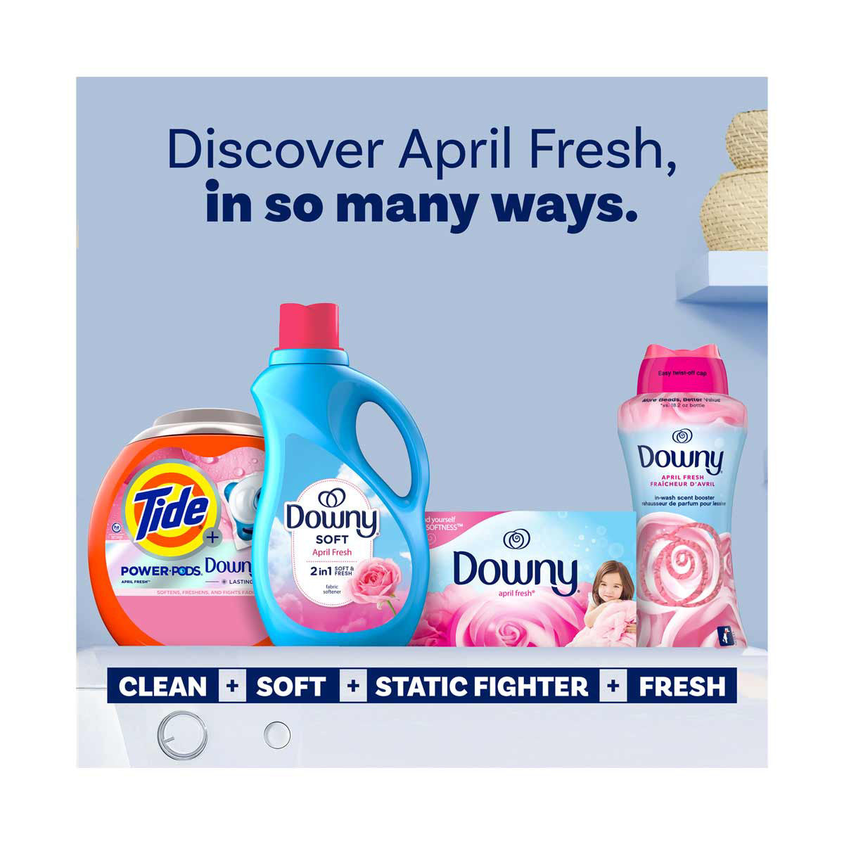 Ultra Downy April Fresh 7 in 1 Liquid Fabric Conditioner, 10 fl oz