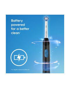 Oral-B Revolution Battery Toothbrush with (1) Brush Head, Black, Batteries Included