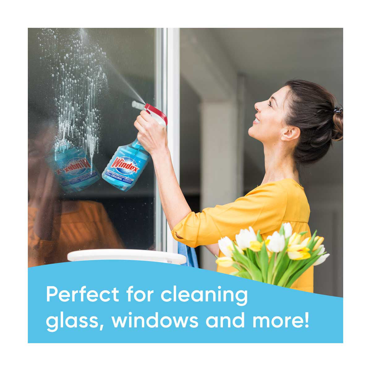 Windex Glass Cleaner Refill, Original Blue, 2 Liters