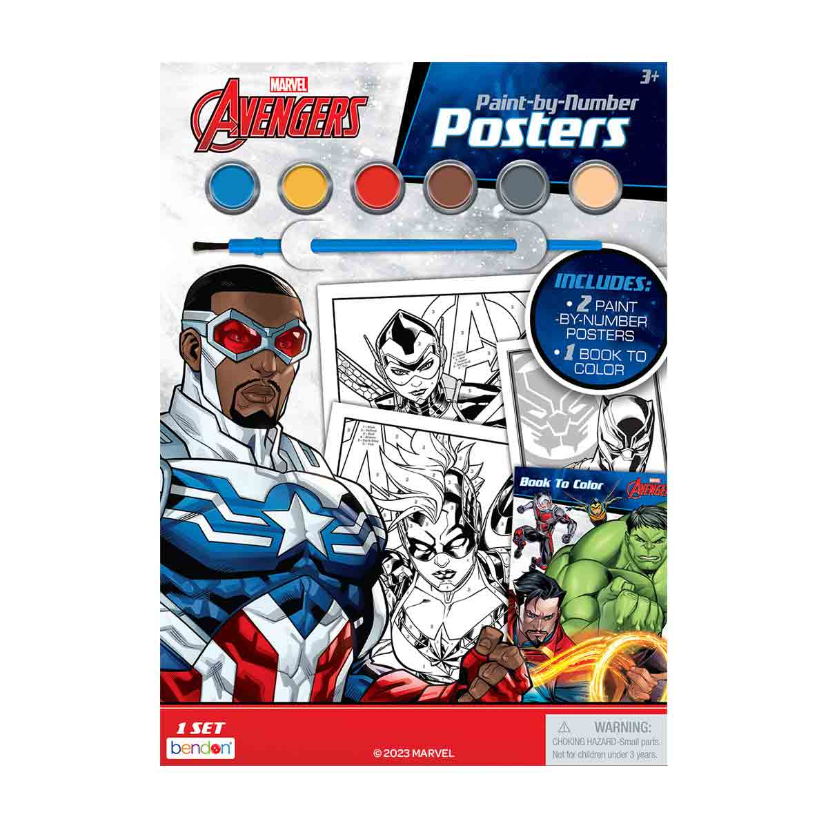 Bendon Marvel Avengers Paint-by-Number Posters and Book