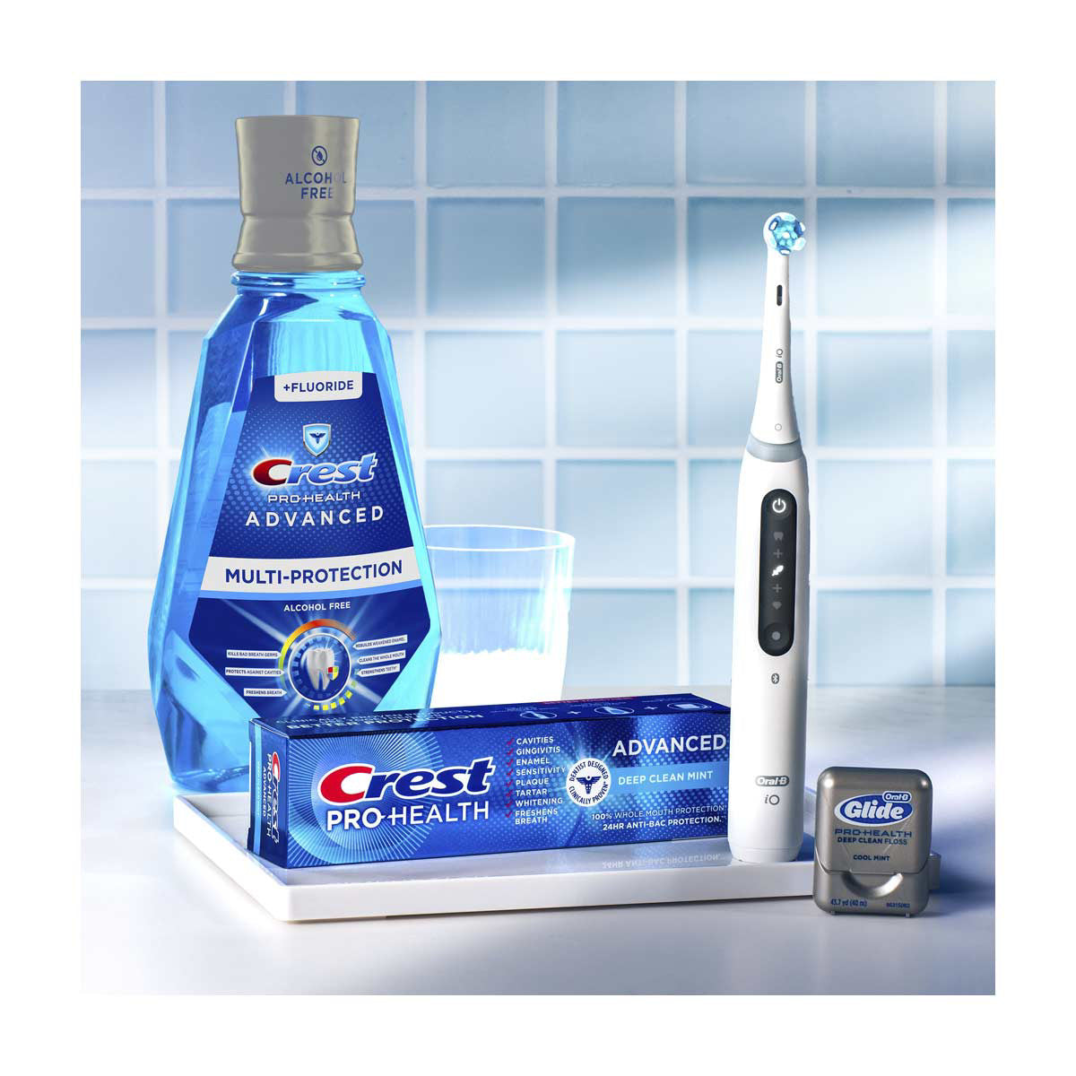 Crest Pro-Health Advanced Multi-Protection Mouthwash/Mouth Rinse, Alcohol Free, Anticavity Fluoride, Extra Deep Clean, Fresh Mint, Contains CPC (cetylpyridinium chloride) Inactive Ingredient - 1 L (33.8 fl oz)