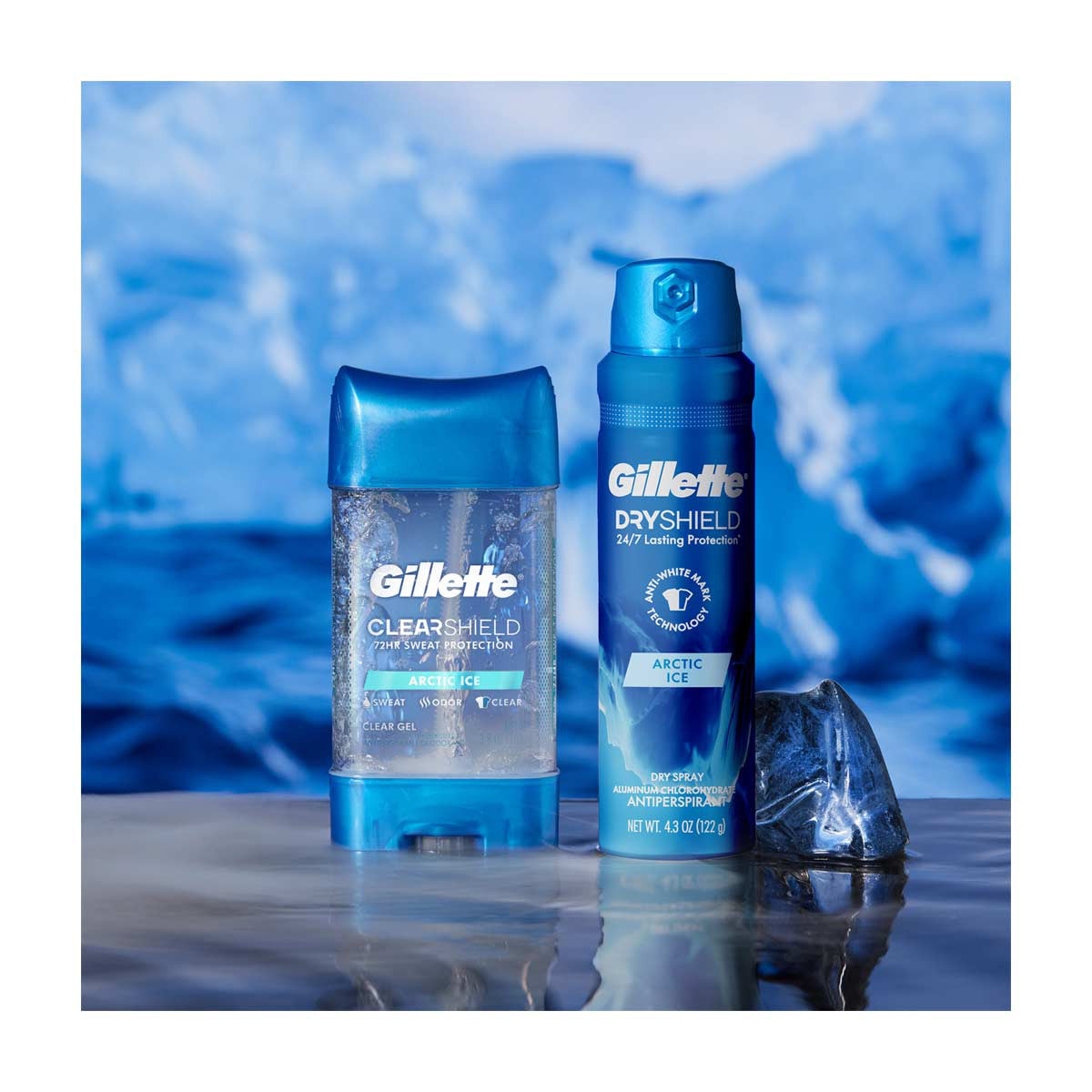 Gillette Dry Spray Antiperspirant and Deodorant for Men Arctic Ice 4.3oz