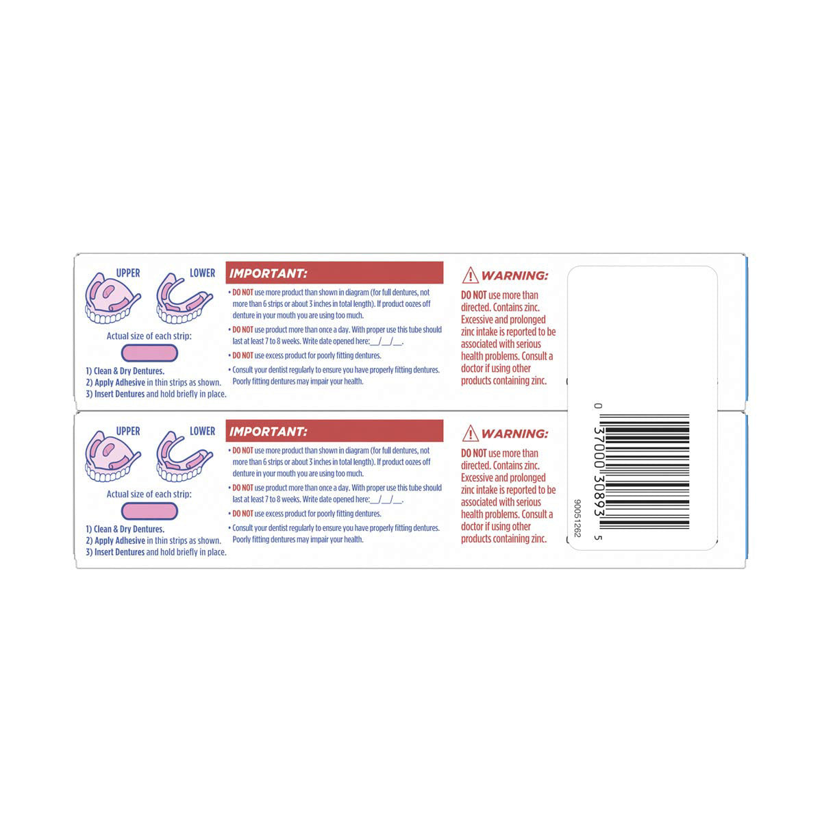 Fixodent Original Secure Denture Adhesive 2.4oz (Twin Pack)