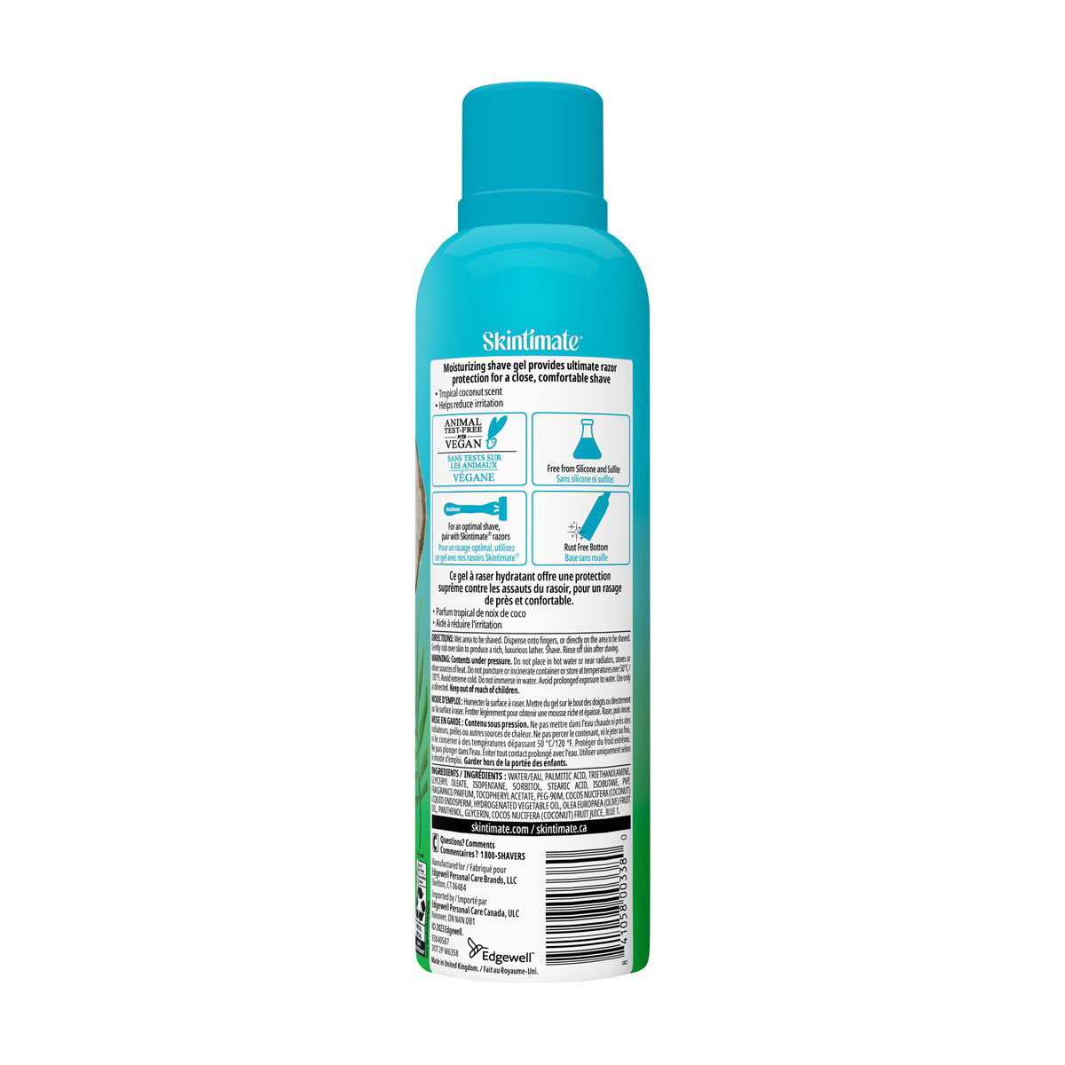 Skintimate Coconut Delight Moisturizing Women's Shave Gel, 7 oz