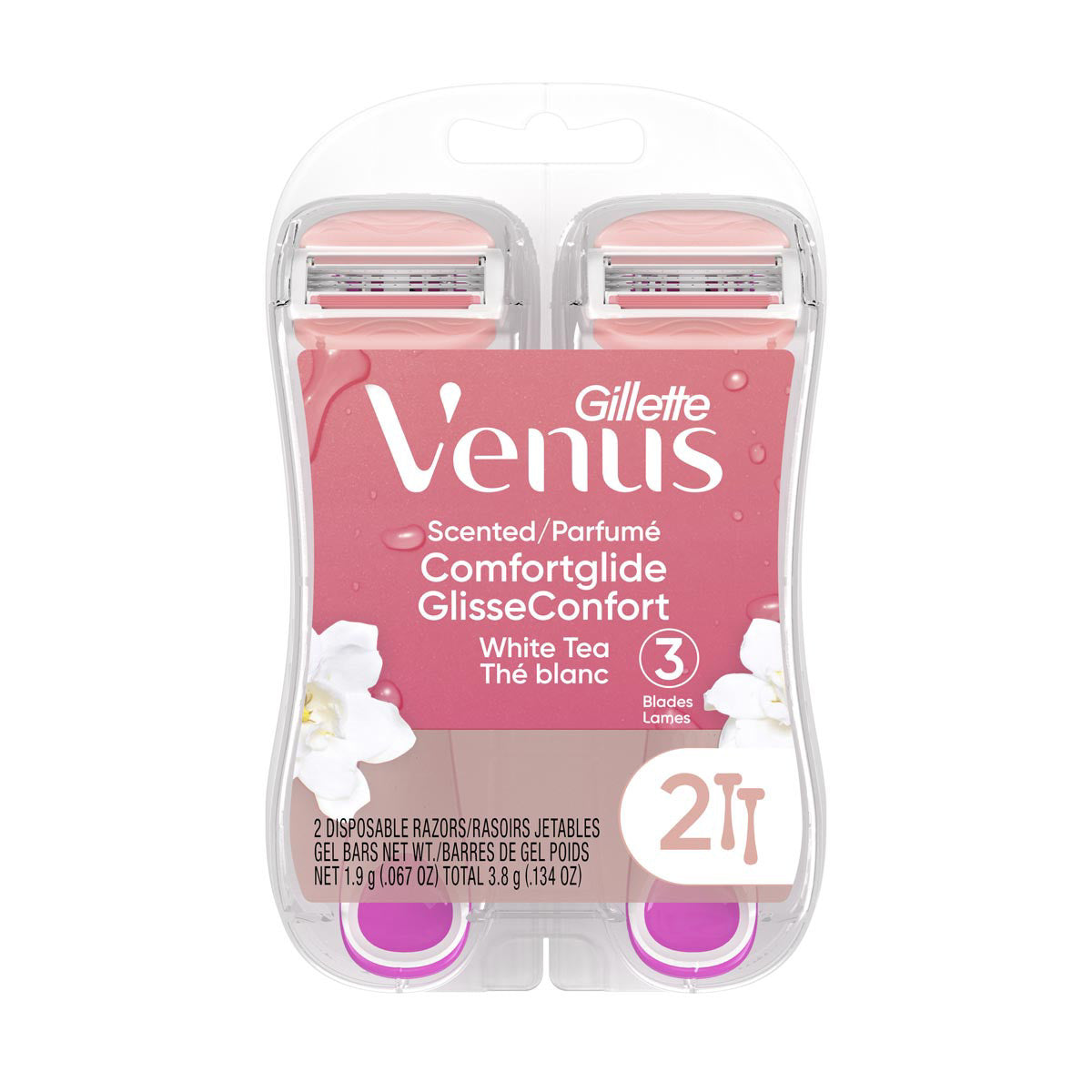 Venus ComfortGlide Women's Disposable Razors, 2 Count