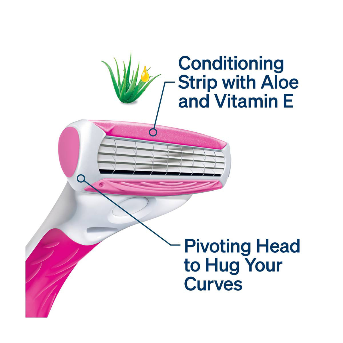 Schick Quattro for Women Razor, 1 Handle + 1 Refill