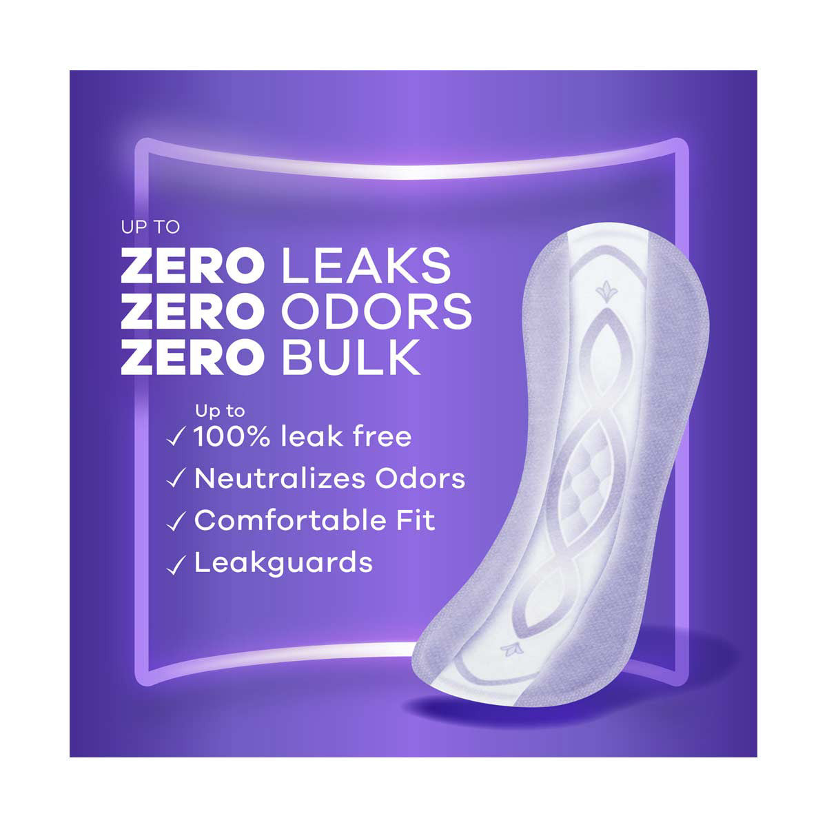 Always Discreet Incontinence Panty Liners for Bladder Leaks, Size 2, Very Light Absorbency, Long Length, 44 CT
