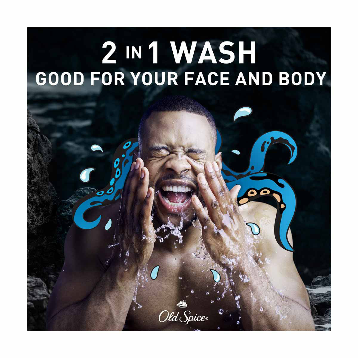 Old Spice Cleansing Body Wash for Men, 24/7 Shower Clean, Krakengard, Deep Ocean Scent, 16 oz