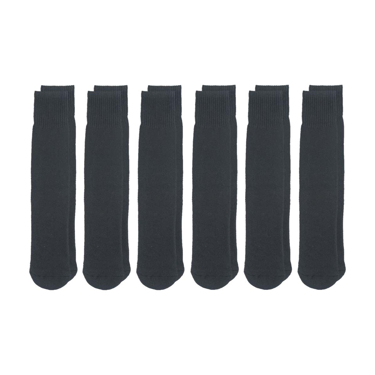 Zone Pro Men's Half Cushion Tube Socks, Black, Shoe Size 6 - 12, 6 pk