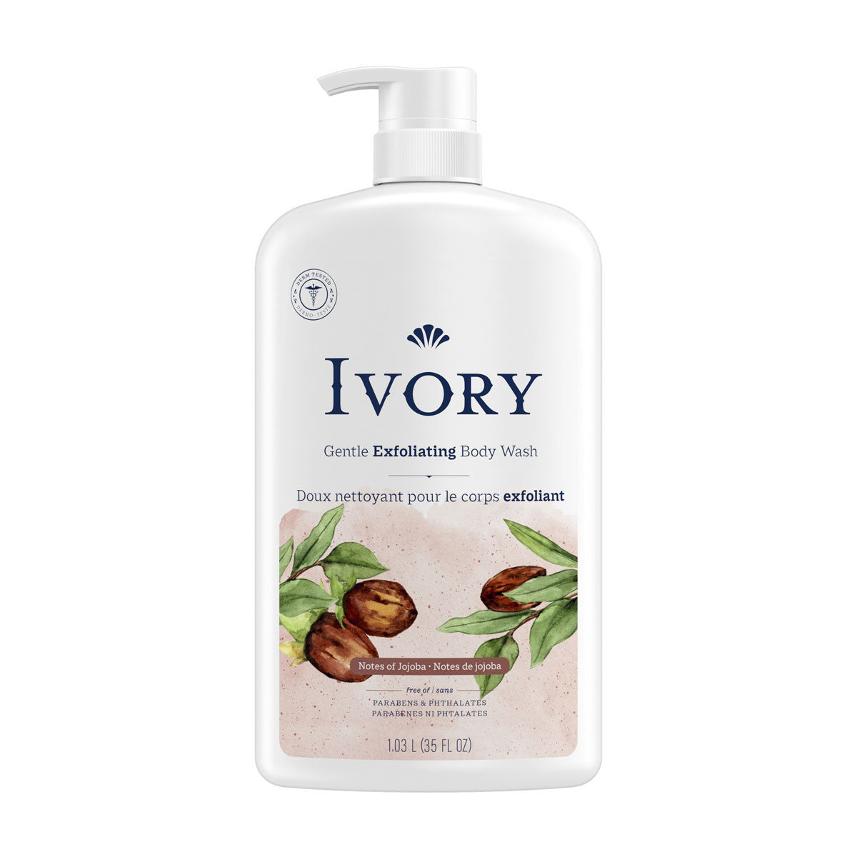 Ivory Gentle Exfoliating Body Wash, Notes of Jojoba Scent, 35oz