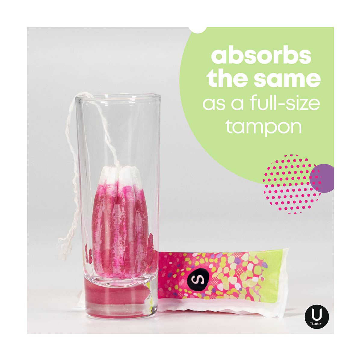 U by Kotex Click Compact Tampons, Super, Unscented, 16 ct