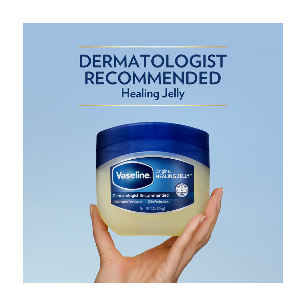 Vaseline Petroleum Jelly Original Skin Care For Dry Skin and Eczema Relief 100% Pure Petroleum Jelly 13 oz