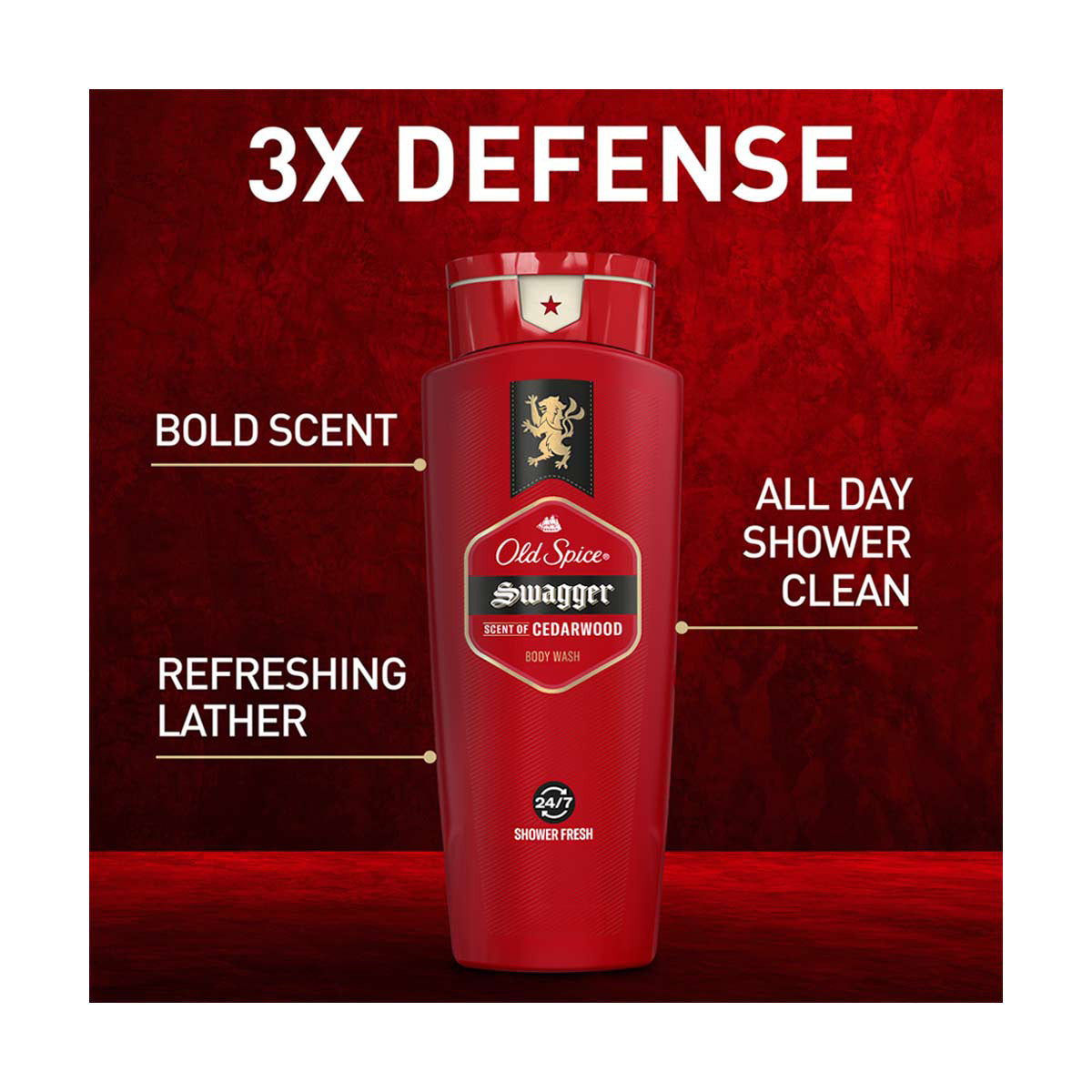 Old Spice Men's Body Wash, Swagger Scent of Confidence, 473 ml (16 fl oz)