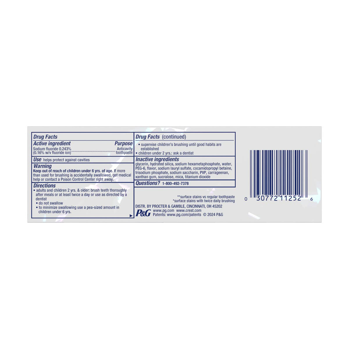 Crest 3D White Brilliance Vibrant Peppermint Teeth Whitening Toothpaste, 4.6 oz