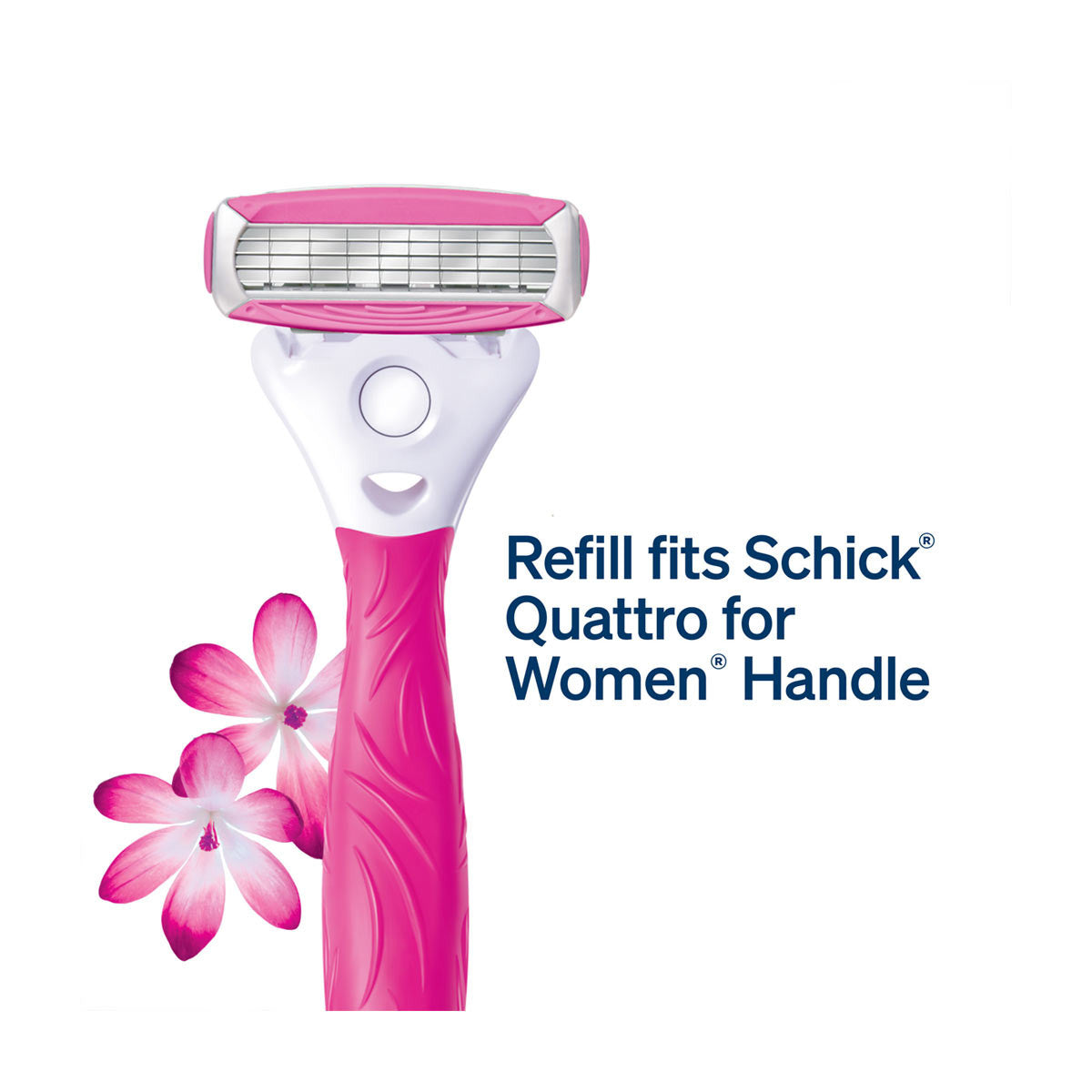 Schick Quattro for Women Razor, 1 Handle + 1 Refill