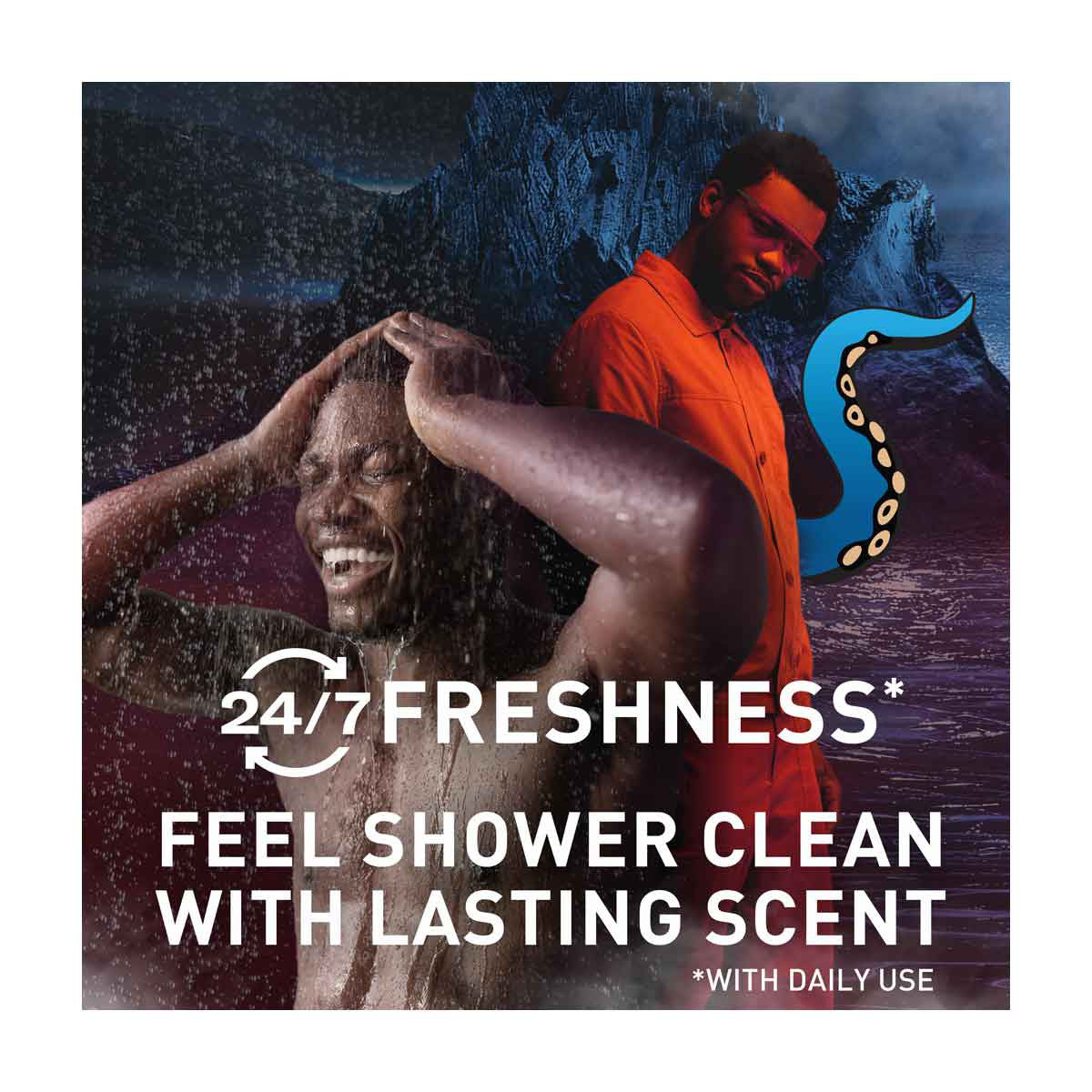 Old Spice Cleansing Body Wash for Men, 24/7 Shower Clean, Krakengard, Deep Ocean Scent, 16 oz
