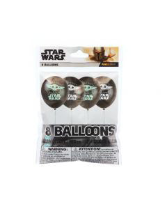 Unique 12" Latex Star Wars The Mandalorian The Child Baby Yoda Balloons, 8 ct