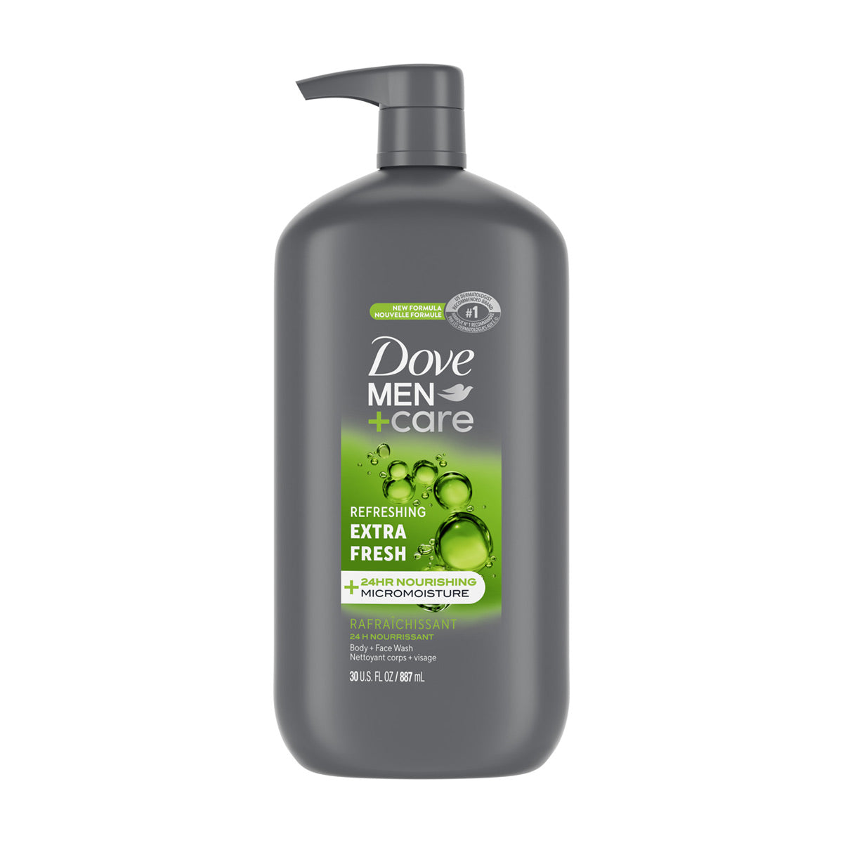 Dove Men+Care Extra Fresh Body and Face Wash, 30 oz, 1 ct