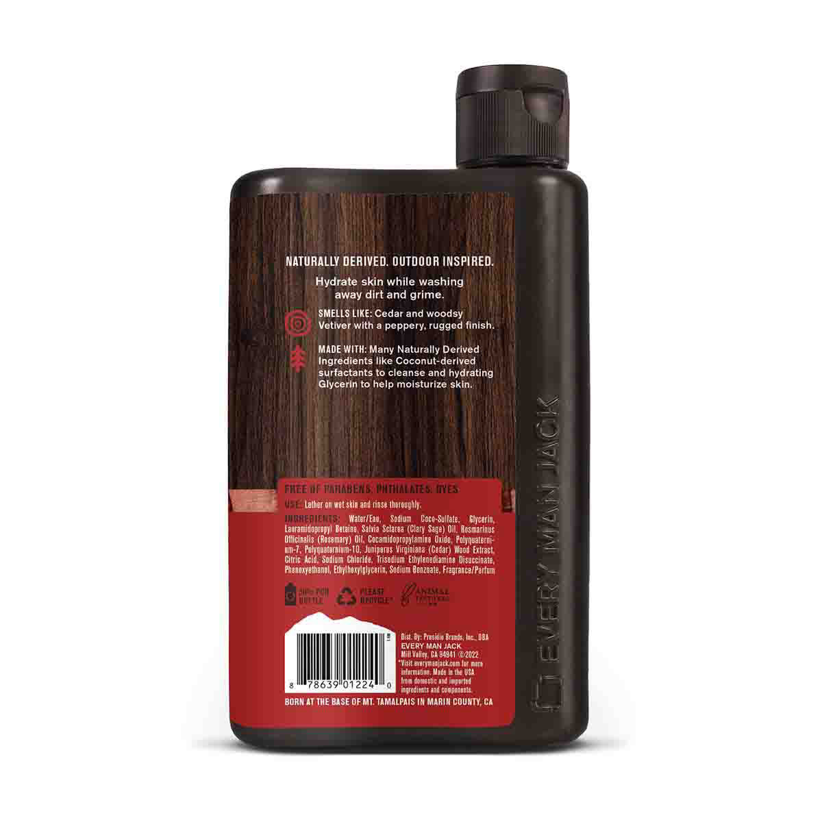 Every Man Jack Cedarwood Hydrating Body Wash, 13.5 oz