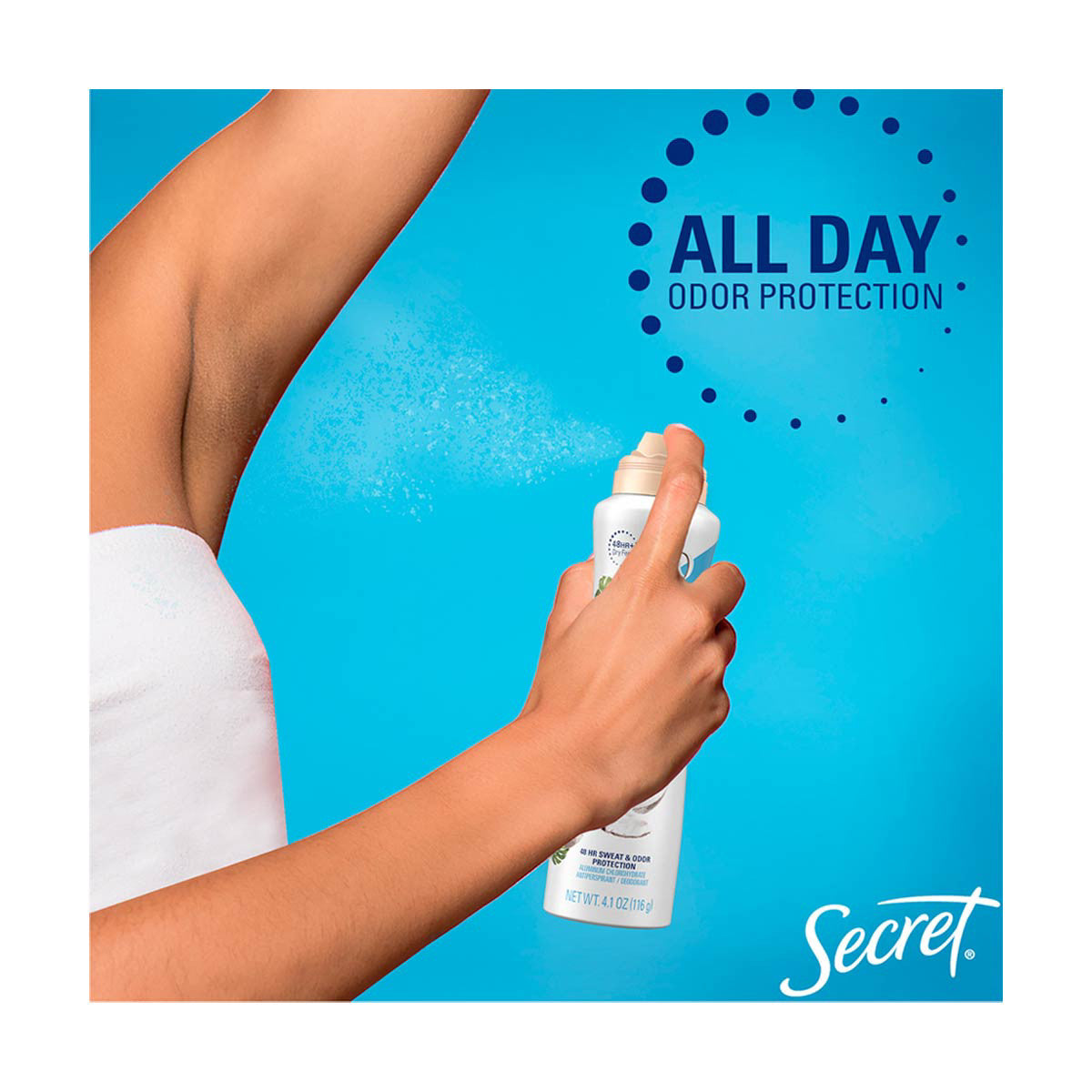 Secret Dry Spray Antiperspirant Deodorant, Tropical Hibiscus, 4.1 oz.