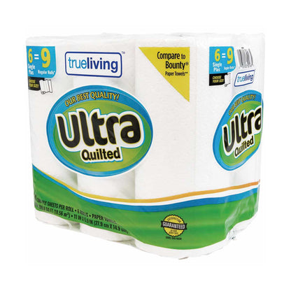 True Living Ultra Quilted Paper Towels, 6 ct