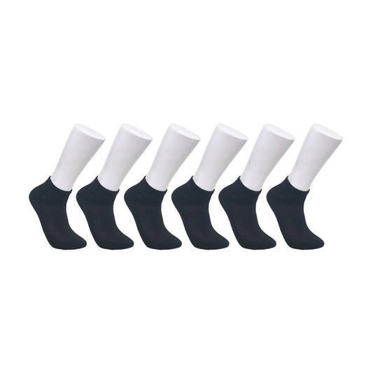 Zone Pro Men's Half Cushion No Show Socks, Shoe Size 6-12, Black, 6 pk