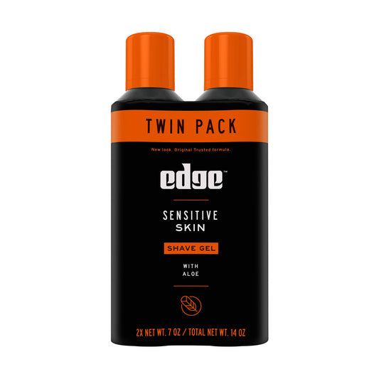 Edge Sensitive Skin Shave Gel with Aloe Twin Pack, 7 oz, 2 ct