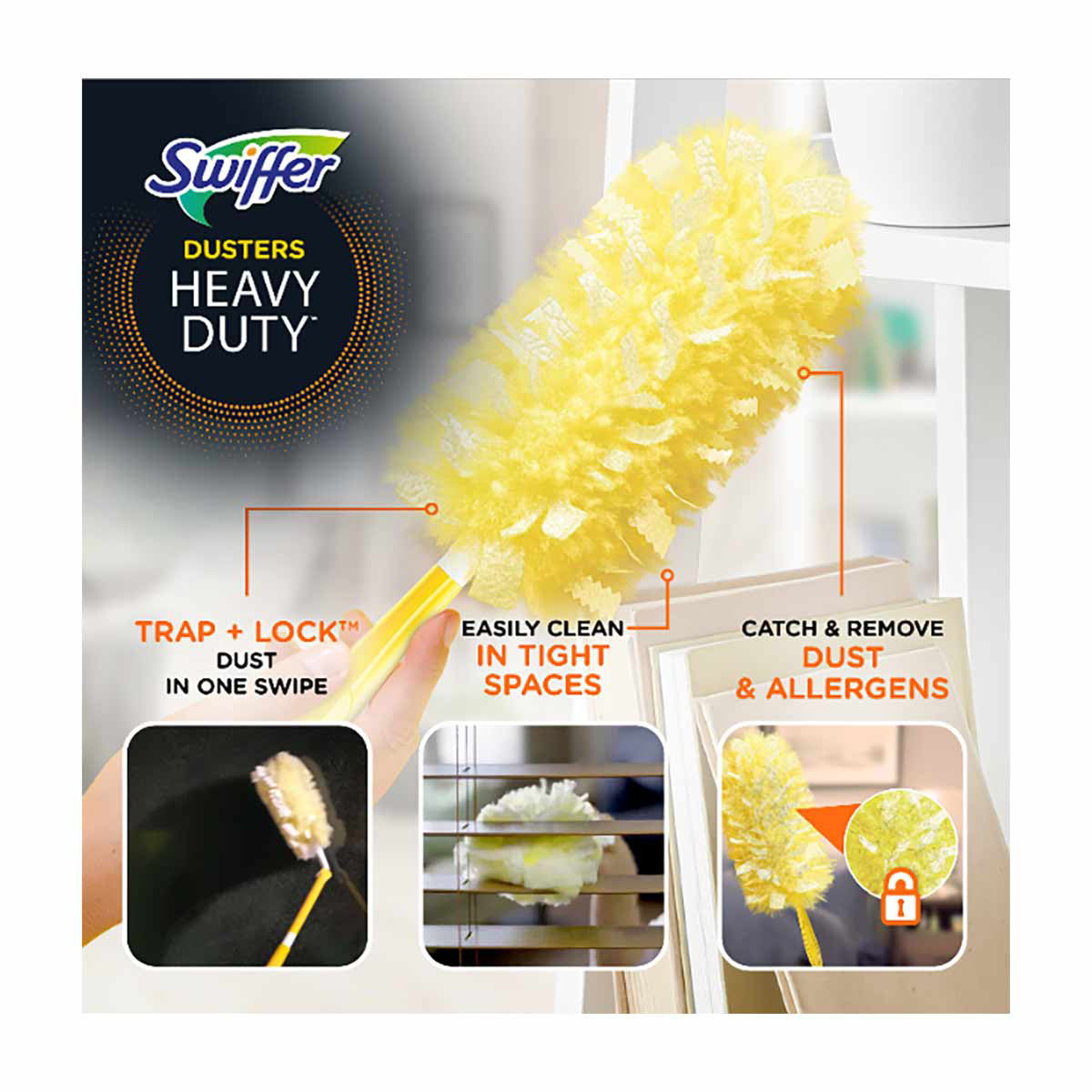 Swiffer Duster Heavy Duty Starter Kit with 2 Refills