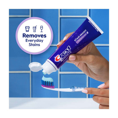 Crest 3D White Stain Eraser Teeth Whitening Toothpaste, Polishing Mint, 2.7 oz
