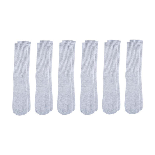 Zone Pro Men's Half Cushion Tube Socks, Shoe Size 6-12, Gray, 6 pk