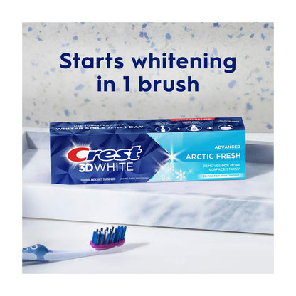 Crest 3DWhite Advanced Teeth Whitening Toothpaste, Arctic Fresh, 2.4 oz