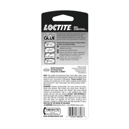 Loctite Super Glue Gel Control, No-Drip, 0.14 fl oz
